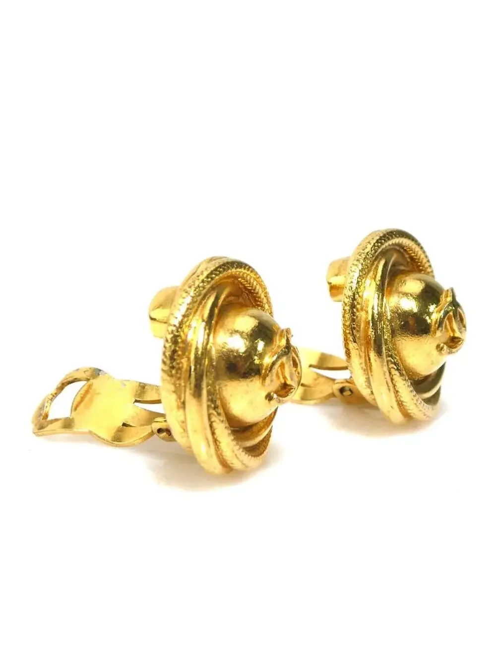 Auth Chanel Cc Logo Clip On Earrings #293526C35B